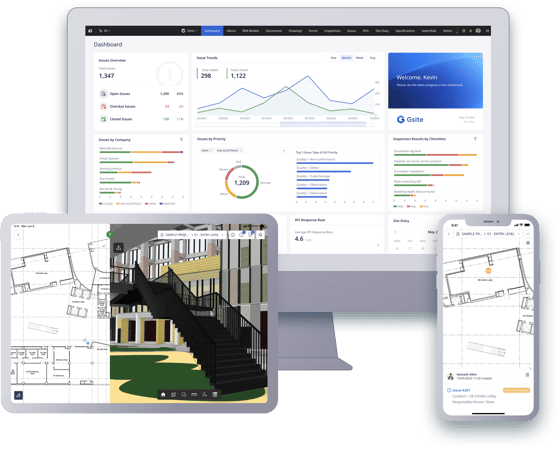 Multiple devices showcasing gsite